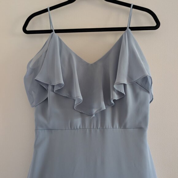 Dusty Blue chiffon dress - Picture 2 of 12